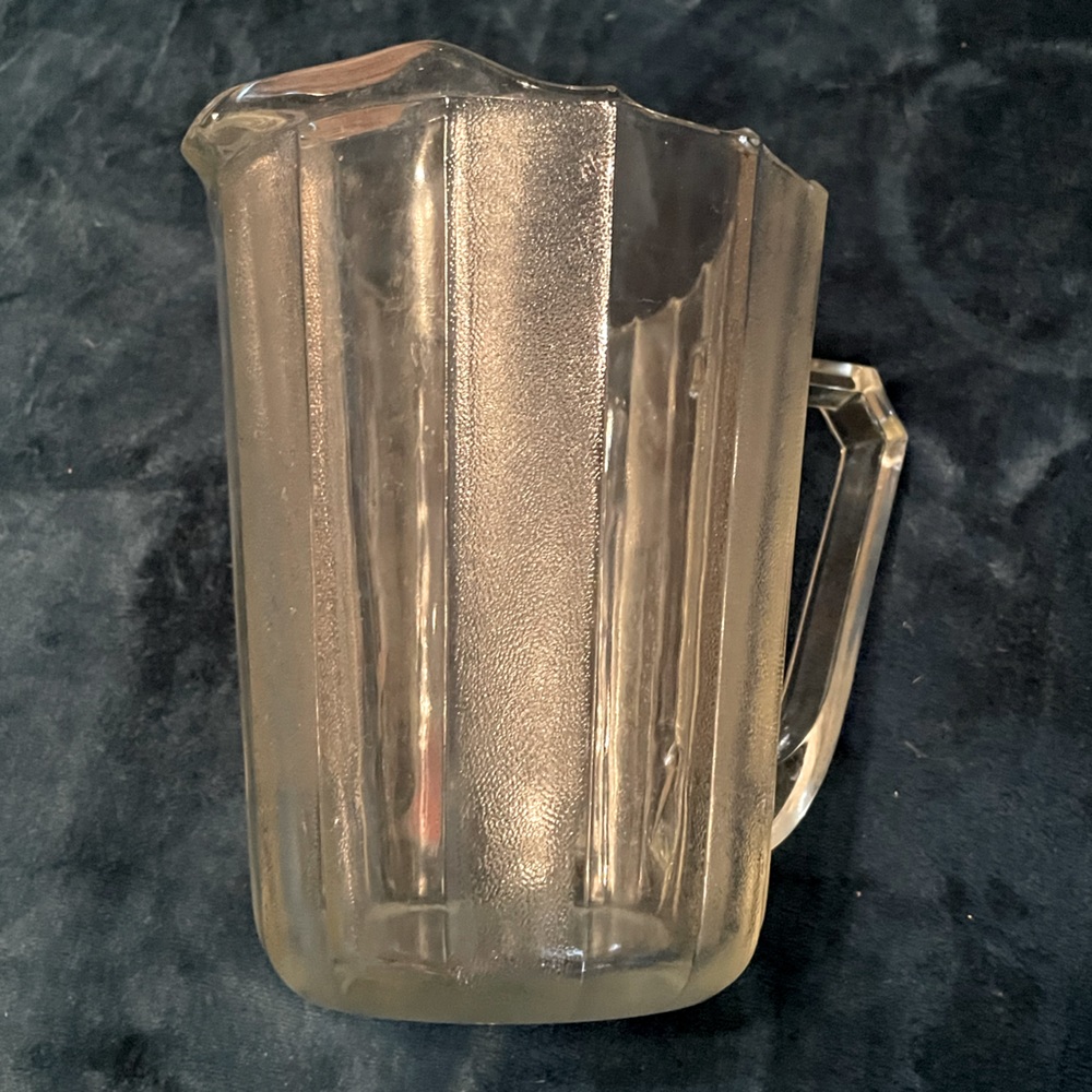 75oz Clear Midcentury Glass Pitcher Dewdrop By Jeanette